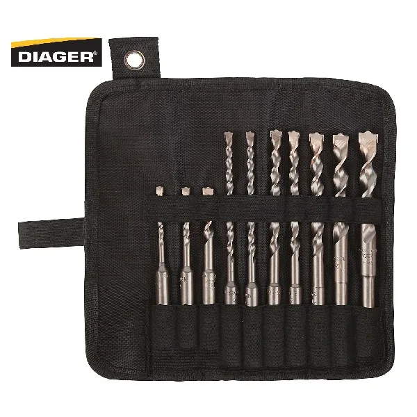Concrete drill bit set Twister Plus DIAGER 116D, 10-piece, 110-160 mm length, Ø5-14 mm thumbnail 3