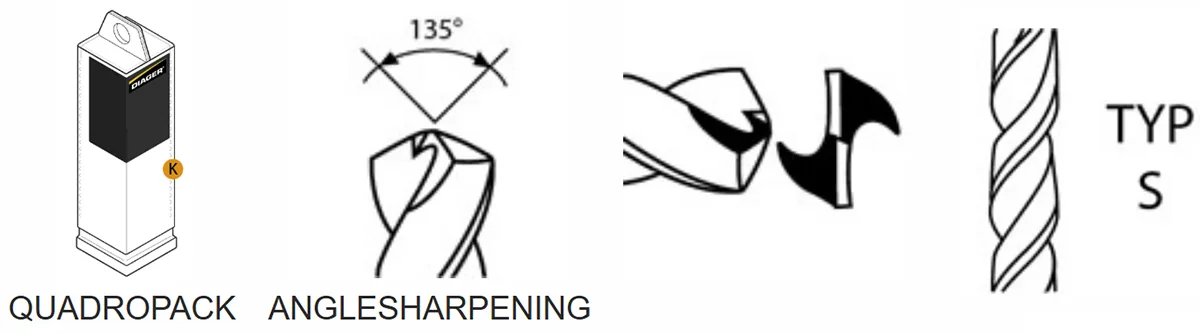 Hộp mũi khoan sắt DIAGER 703. Nhập khẩu từ Pháp.