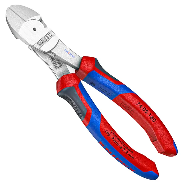 Kìm cắt cạnh cường lực KNIPEX 74 05 180, cắt dây thép piano Ø2.2mm