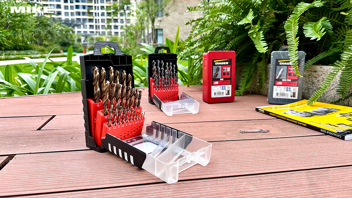 Bo 25 mui khoan thep size Ø1 13mm DIAGER 707D 1