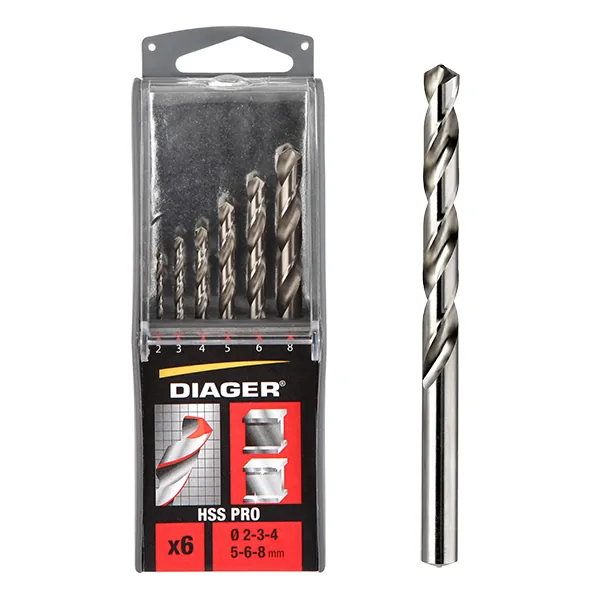 Bộ mũi khoan thép 6 chi tiết size Ø2-8mm dòng PRO DIAGER 700C, đầu mũi 118°, vật liệu thép HSS thumbnail 2