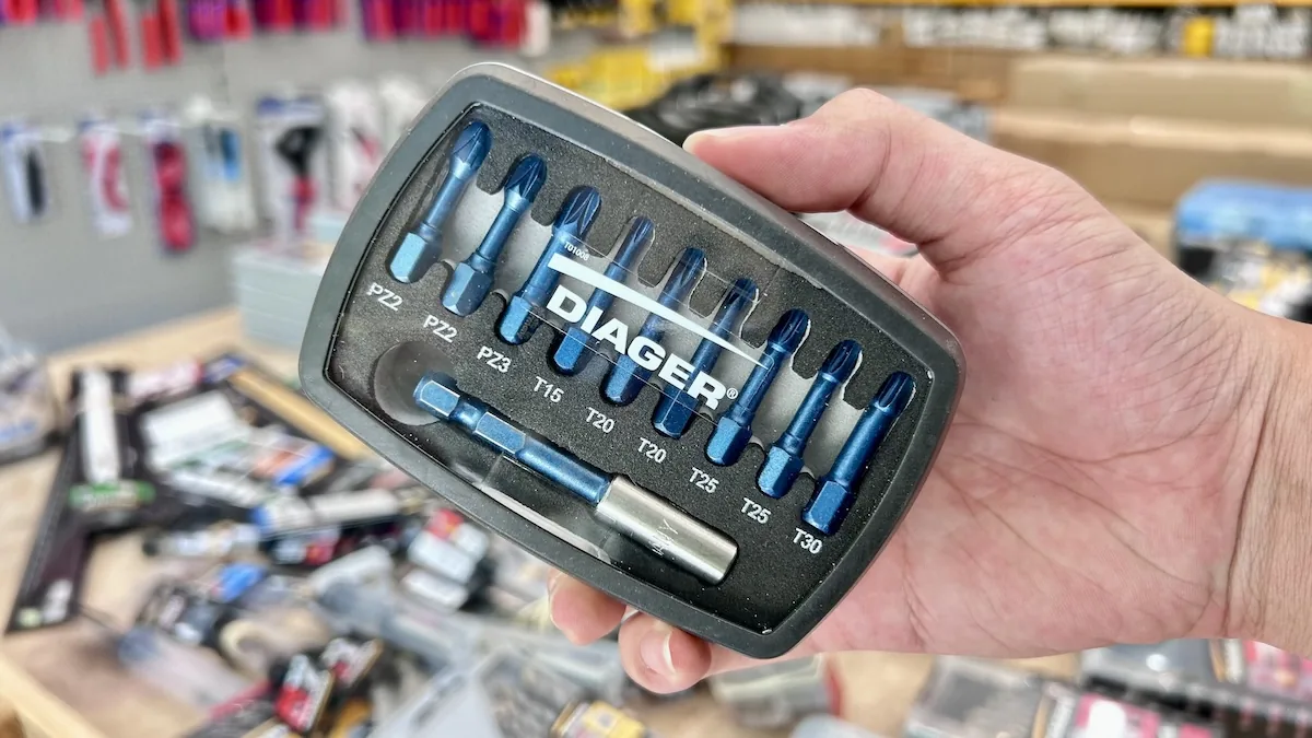 Bộ 10 mũi vít chịu lực cao Diager 631C, gồm các đầu PZ và TORX thumbnail 8