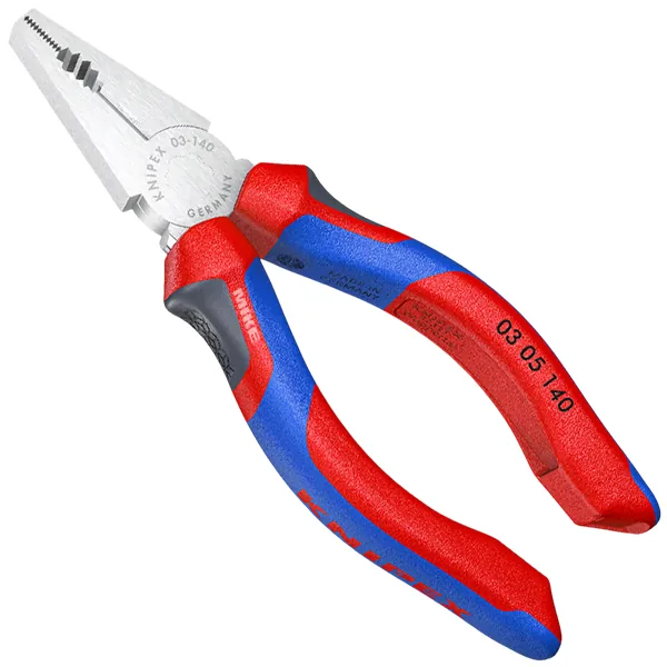 Kìm răng đa năng KNIPEX 03 05 140, cán nhựa đa thành phần, đầu mạ crom