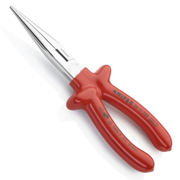 Kìm mỏ nhọn KNIPEX 26 17 200, cán nhúng cách điện chuẩn VDE