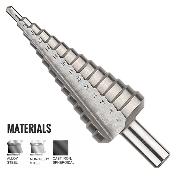 Step drilling bit size Ø4-30mm DIAGER 512B, point angle 118°, high-speed steel material thumbnail 2